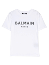 Balmain Logo Cotton Jersey T-shirt In White
