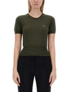 Vivienne Westwood Bea Orb-embroidered T-shirt In Verde