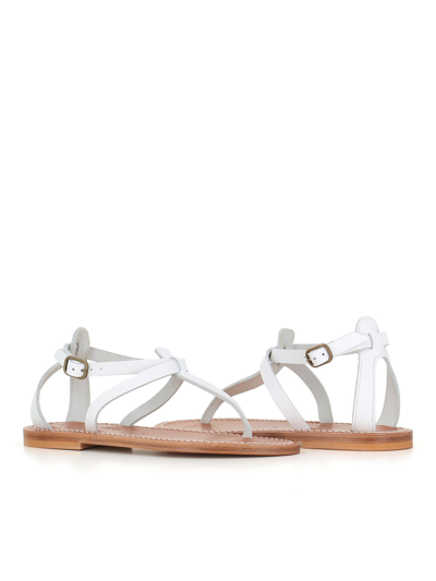 Kjacques Buffon Leather Sandals In Bianca