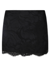 N°21 Floral-lace Mini Skirt In Black