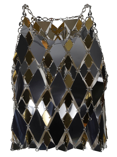 Paco Rabanne Metallic Top In Argento