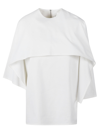 Jil Sander Cotton T-shirt With All-in Cape In Natural