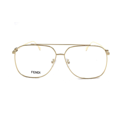 Fendi Aviator Glasses In Shiny Endura Gold