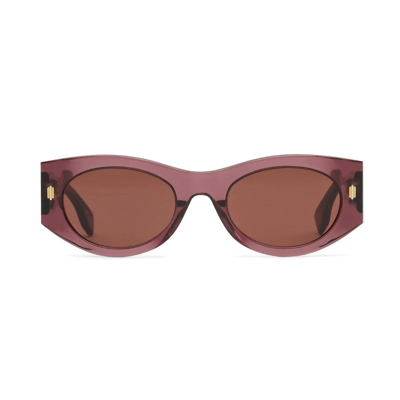 Fendi Eyewear Oval Frame Sunglasses In 81s