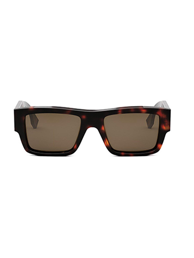 Fendi Eyewear Rectangular Frame Sunglasses In 54e