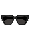 Bottega Veneta Bv1276s Tri-fold-line New Classic Sunglasses In 001 Black Grey Grey