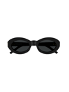 Saint Laurent Black Sl M136 Sunglasses In 001 Black Black Black