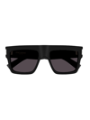 Saint Laurent Sl 628 Square-frame Sunglasses In 001 Black Crystal Black
