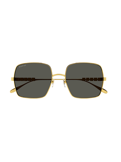 Gucci Gg1434s Gold Sunglasses In Gold,gray