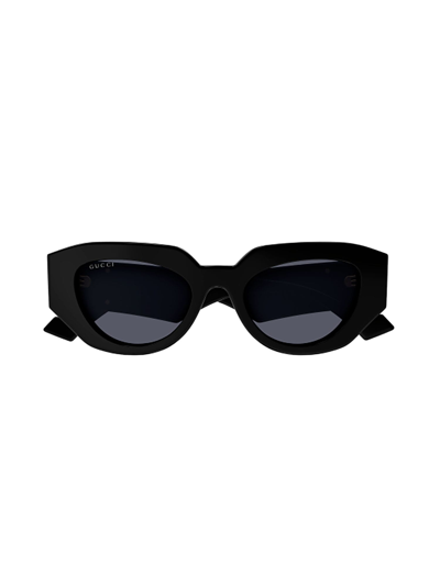 Gucci Gg1421s Sunglasses In 001 Black Black Grey
