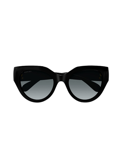 Gucci Gg1408s 001 Butterfly Sunglasses In Grey