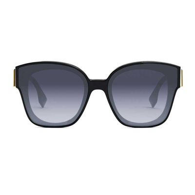Fendi First Fe 40098i 01w Square Sunglasses In Blue