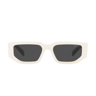 Prada Eyewear Rectangular Frame Sunglasses In White