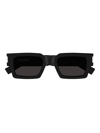Saint Laurent Unisex Sunglasses, Sl 572 In 001 Black Crystal Grey