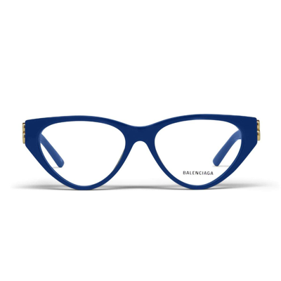 Balenciaga Cat-eye Frame Glasses In 004 Blue Blue Transparent