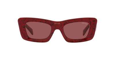 Prada Cat-eye Frame Sunglasses In 15d08s