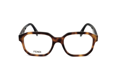 Fendi Geometric Frame Glasses In 053