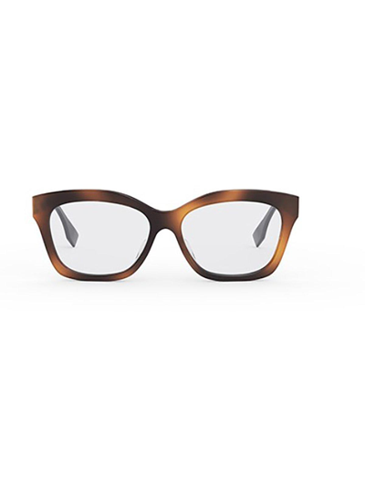 Fendi Tortoiseshell Square Glasses In 053
