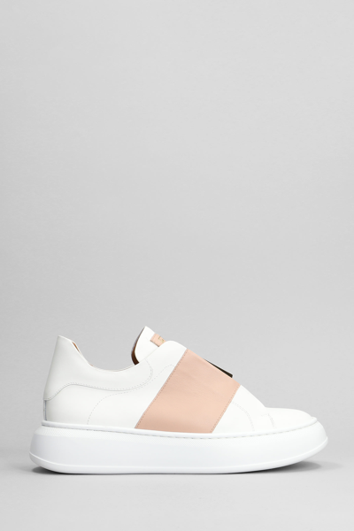 Via Roma 15 Sneakers In White Leather