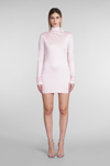 The Andamane Parker Open-back Mini Dress In Rose-pink