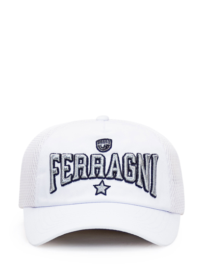 Chiara Ferragni Logo Cap In White