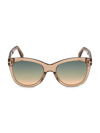 Tom Ford Women's Wallace 54mm Cat-eye Sunglasses In Champagne Green