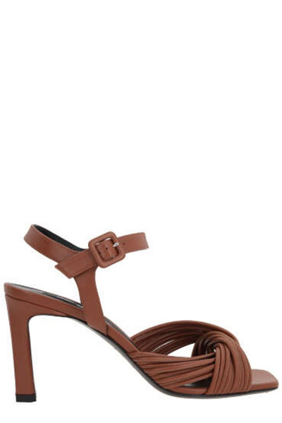 Sergio Rossi Sr Akida 80mm Sandals In Brown