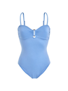 Vilebrequin Women's Solid Sculpt One-piece Swimsuit In Bleu Jean