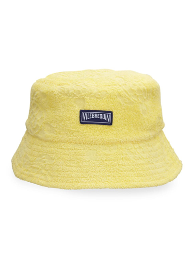 Vilebrequin Kid's Round Turtles Cotton Bucket Hat In Yellow