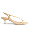 Schutz Women's Heloise 63mm Patent Leather Slingback Sandals In Beige
