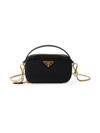 Prada Women's Saffiano Leather Mini-pouch In Black
