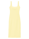 Another Tomorrow Women's Heavy Crêpê Tie-back Sheath Maxi Dress In Yellow