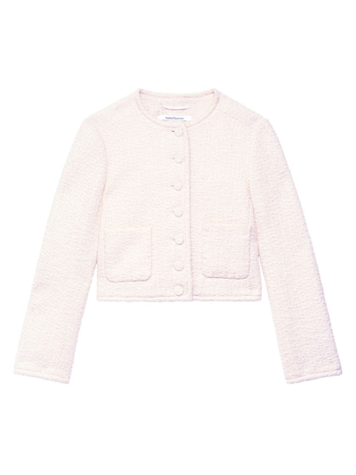 Another Tomorrow Women's Tweed Crop Jacket In Cream