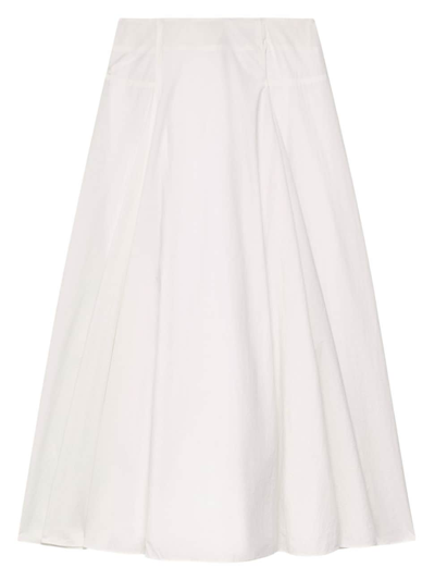 Another Tomorrow Women's Paneled Full Maxi Skirt In Off White