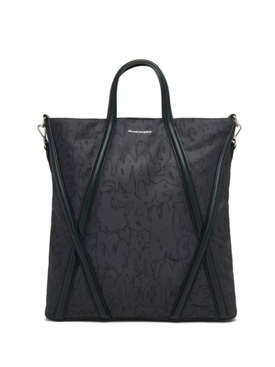 Alexander Mcqueen Large The Harness Tote Bag In Black