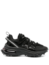 DSQUARED2 BLACK BUBBLE PANELLED CHUNKY SNEAKERS