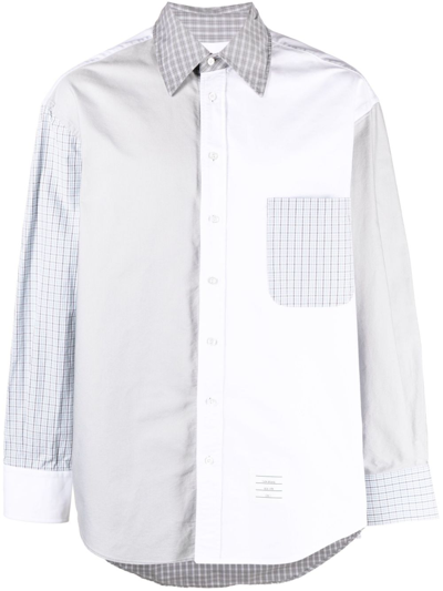 Thom Browne White Panelled Cotton Shirt
