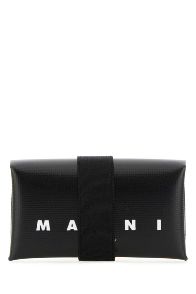 Marni Logo印花三折钱包 In Black