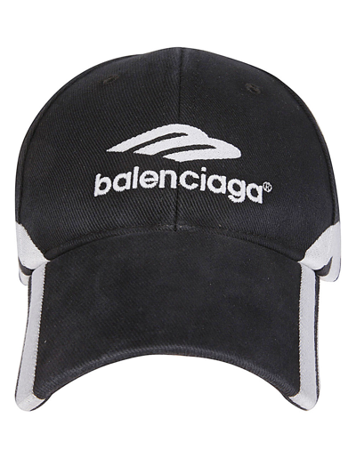 Balenciaga Hat With Logo In Black