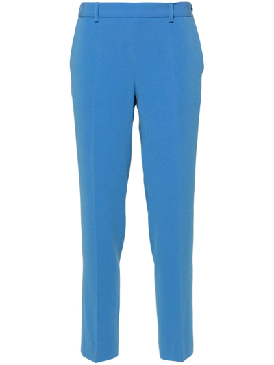 Alberto Biani Tapered Tailored Trousers In Blue