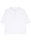 Majestic Oversized Viscose Polo Shirt In White