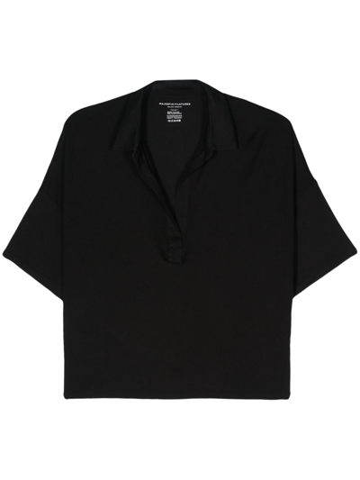 MAJESTIC OVERSIZED VISCOSE POLO SHIRT