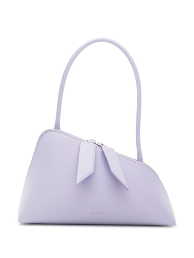 Attico Sunrise Asymmetric Shoulder Bag In Purple