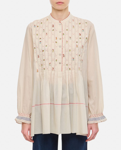 Péro Cotton And Silk Shirt In White