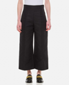 Marni Decorative-stitching Cropped Trousers In Black