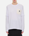 Sacai Xcarhartt Wip Pocket-chest Long-sleeve T-shirt In White
