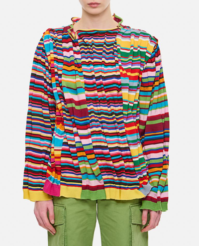 Comme Des Garçons Patch Sweater In Multicolor