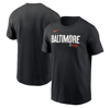 Nike Black Baltimore Orioles City Connect Wordmark T-shirt In Black