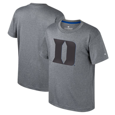 Colosseum Kids' Youth  Heather Charcoal Duke Blue Devils Very Metal T-shirt