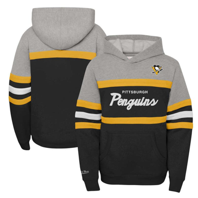 Mitchell & Ness Kids' Youth Black Pittsburgh Penguins Head Coach Pullover Hoodie